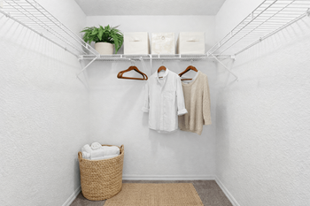 Expansive closets in select homes